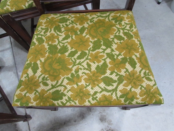 4 VINTAGE MAHOGANY DINING CHAIRS