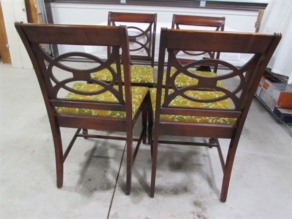 4 VINTAGE MAHOGANY DINING CHAIRS