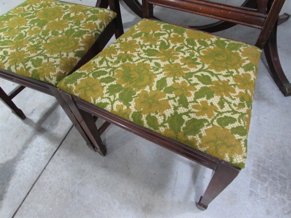 4 VINTAGE MAHOGANY DINING CHAIRS