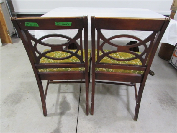 4 VINTAGE MAHOGANY DINING CHAIRS