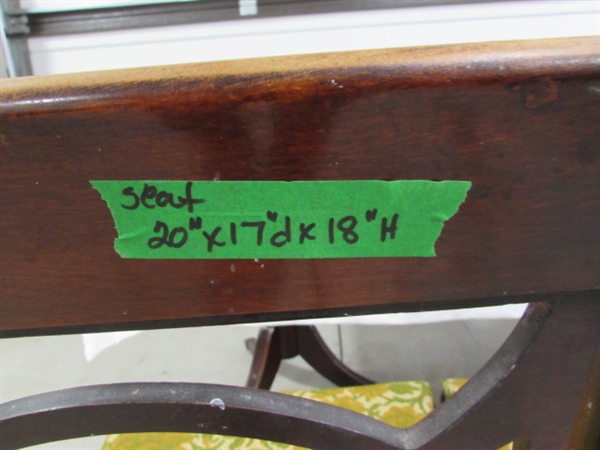 4 VINTAGE MAHOGANY DINING CHAIRS