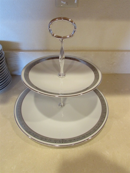 HARMONY HOUSE ROMAIC FINE CHINA - TEA CUPS, SAUCERS, SUGAR, CREAMER, ETC - 43 PIECES