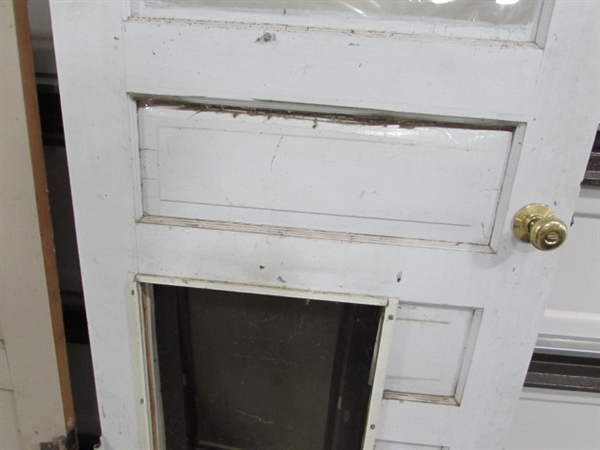 2 VINTAGE/ANTIQUE DOORS W/WINDOWS
