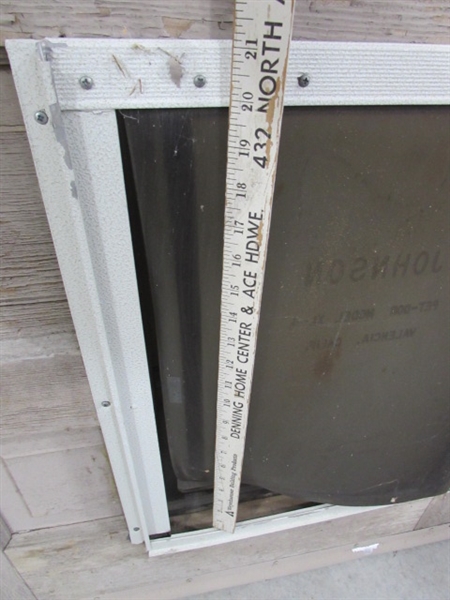 2 VINTAGE/ANTIQUE DOORS W/WINDOWS