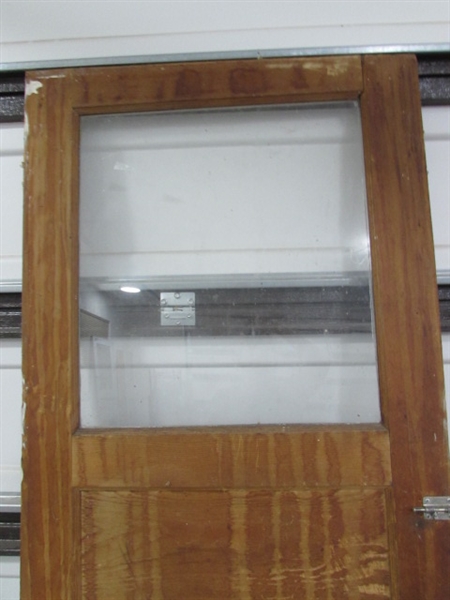 2 VINTAGE/ANTIQUE DOORS W/WINDOWS