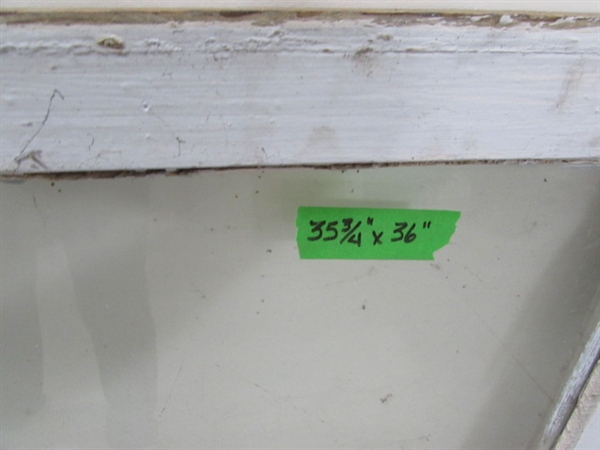 5 VINTAGE SINGLE PANE WOOD FRAME WINDOWS