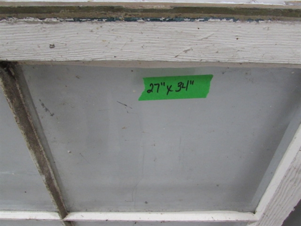 6 VINTAGE 6-PANE WOOD FRAME WINDOWS