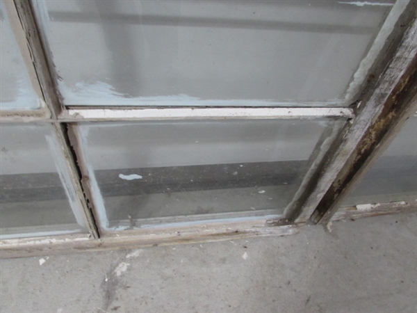 5 VINTAGE 6-PANE WOOD FRAME WINDOWS