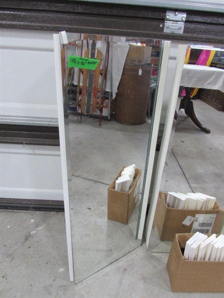 2 WALL MOUNT MEDICINE CABINETS W/BEVELED MIRRORS - 1 CORNER MOUNT