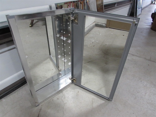3 WALL MOUNT MEDICINE CABINETS W/BEVELED MIRRORS