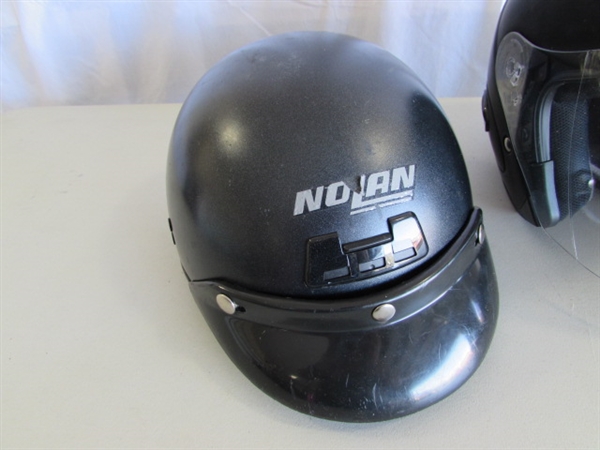 3 MOTORCYCLE HELMETS