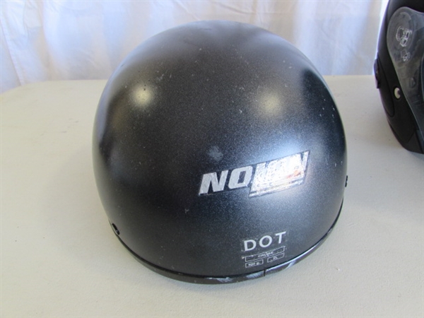 3 MOTORCYCLE HELMETS