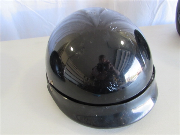 3 MOTORCYCLE HELMETS