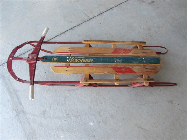 VINTAGE HAWTHORNE FLEXIBLE FLYER SLED