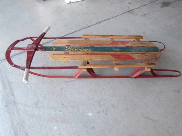 VINTAGE HAWTHORNE FLEXIBLE FLYER SLED