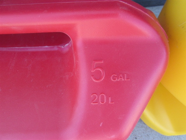 FUEL CANS, OIL PAN & OIL CAN