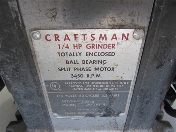 CRAFTSMAN 1/4 HP BENCH GRINDER