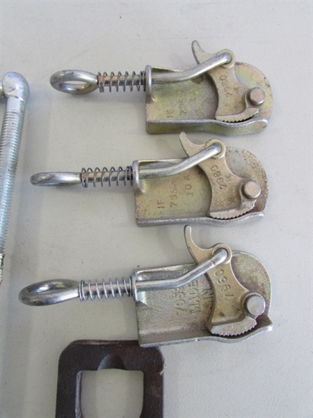 GATE BOLTS, T-POST PULLER & FENCE WIRE TIGHTENERS