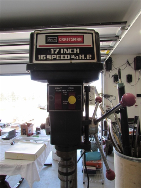 CRAFTSMAN 17 3/4 HP 16-SPEED FLOOR STANDING DRILL PRESS
