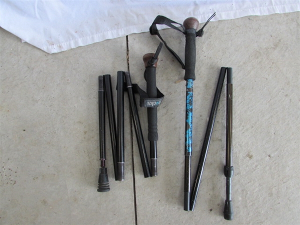 3 COLLAPSIBLE WALKING STICKS