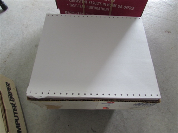 MULTIPLE CASES OF PIN FEED PRINTER PAPER