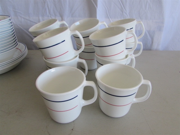 CORELLE DINNERWARE & COMPANION DRINKING GLASSES