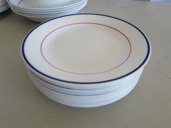 CORELLE DINNERWARE & COMPANION DRINKING GLASSES