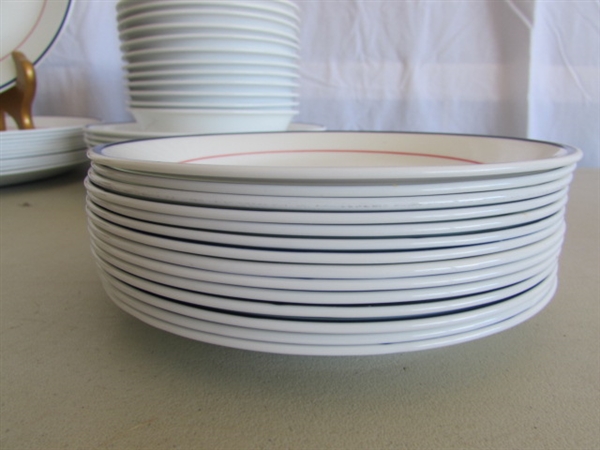 CORELLE DINNERWARE & COMPANION DRINKING GLASSES