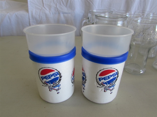PEPSI-COLA GLASSES & STYROFOAM KOOZIES