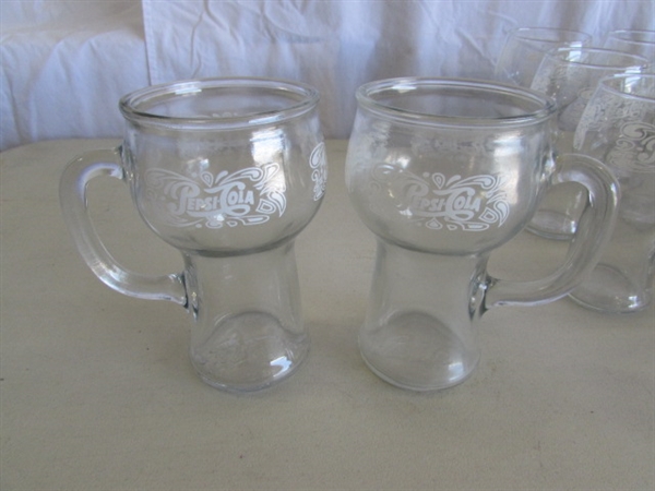 PEPSI-COLA GLASSES & STYROFOAM KOOZIES