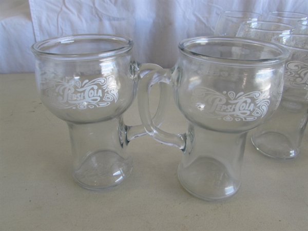 PEPSI-COLA GLASSES & STYROFOAM KOOZIES