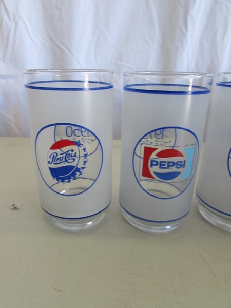 PEPSI-COLA GLASSES & STYROFOAM KOOZIES