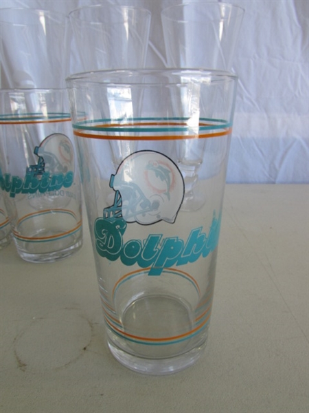 FOOTBALL THEMED PEPSI GLASSES, PLUS OTHERS