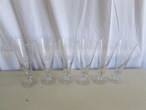 FOOTBALL THEMED PEPSI GLASSES, PLUS OTHERS