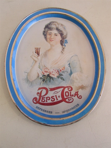 PEPSI-COLA TINS, TRAY & PLASTIC CRATE