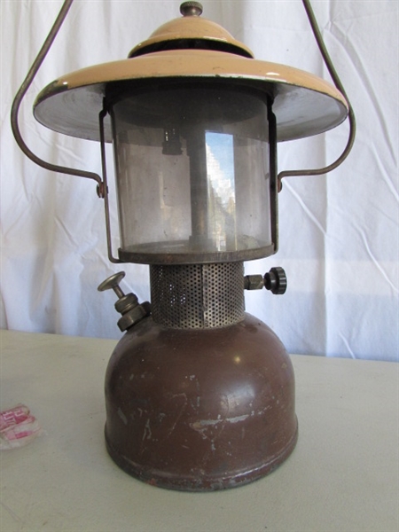 2 VINTAGE GAS POWERED LANTERNS - COLEMAN & TURNER BRASS WORKS