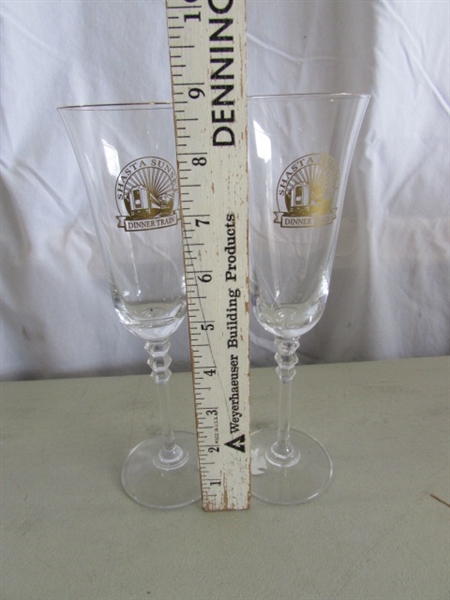 VINTAGE SMOKED ROLY POLY NFL GLASSES - RAIDERS & 49ers, CRYSTAL STEMWARE & MORE