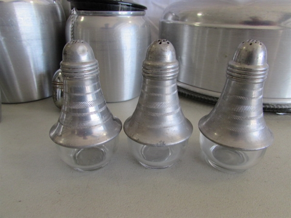 VINTAGE SPUN ALUMINUM CANISTER SET