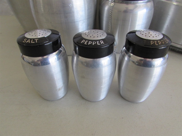VINTAGE SPUN ALUMINUM CANISTER SET