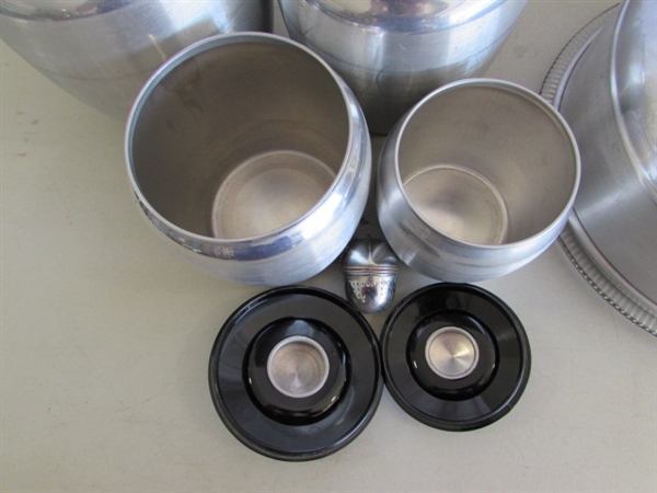 VINTAGE SPUN ALUMINUM CANISTER SET