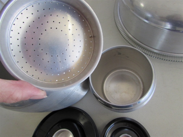 VINTAGE SPUN ALUMINUM CANISTER SET
