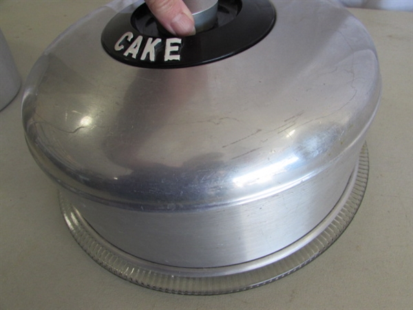 VINTAGE SPUN ALUMINUM CANISTER SET