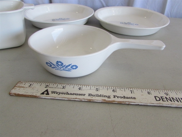 PYREX DIVIDED DISH & CORNING WARE CORNFLOWER BLUE BAKING DISHES