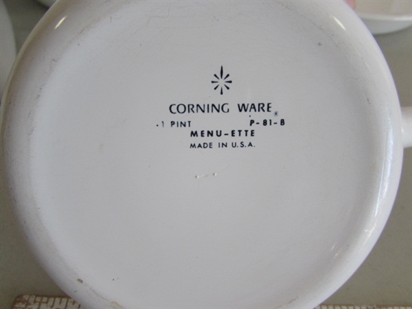 PYREX DIVIDED DISH & CORNING WARE CORNFLOWER BLUE BAKING DISHES