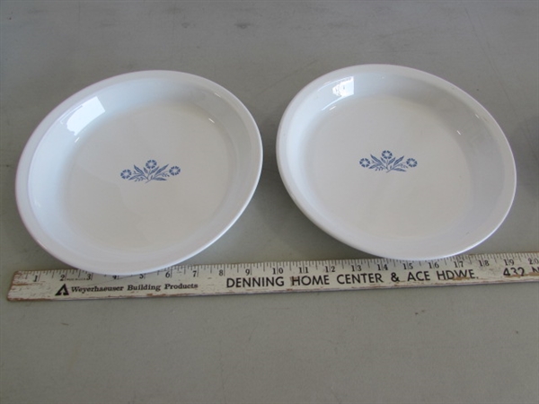 PYREX DIVIDED DISH & CORNING WARE CORNFLOWER BLUE BAKING DISHES