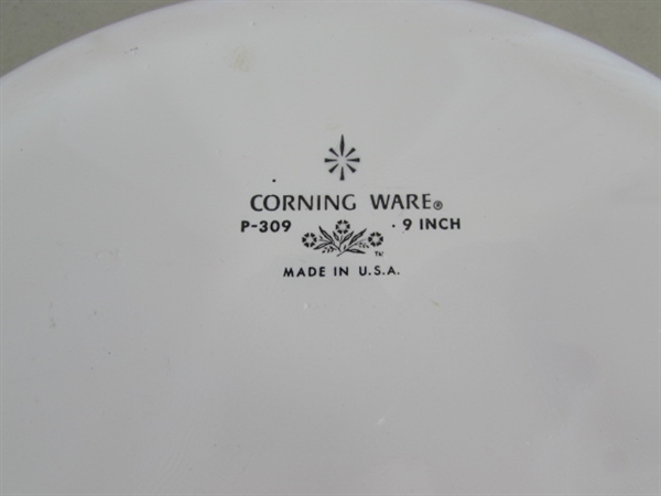 PYREX DIVIDED DISH & CORNING WARE CORNFLOWER BLUE BAKING DISHES