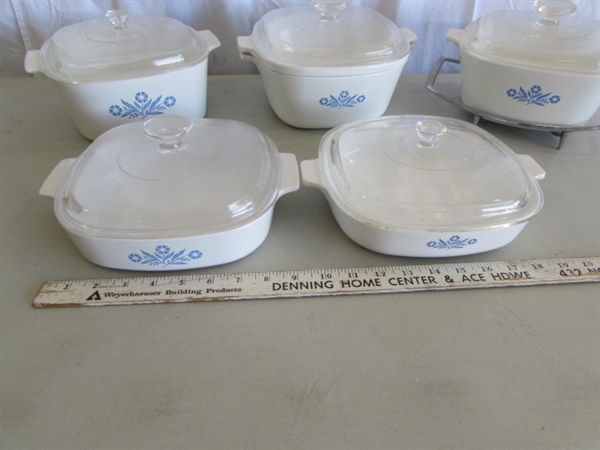 LARGE CORNING WARE CORNFLOWER BLUE BAKING DISHES