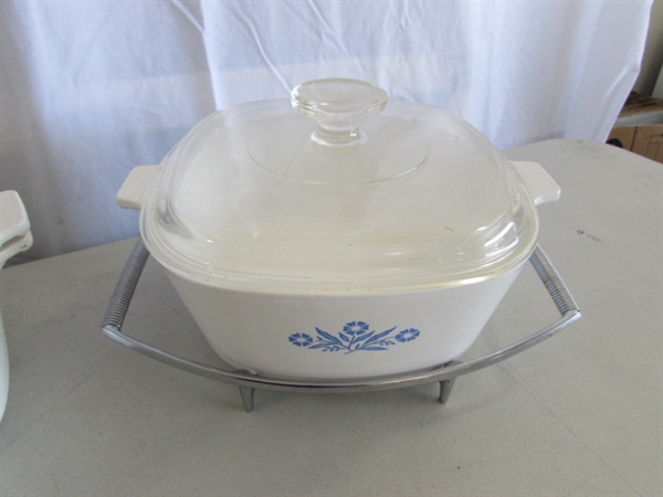 LARGE CORNING WARE CORNFLOWER BLUE BAKING DISHES