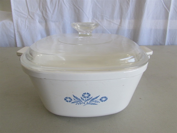LARGE CORNING WARE CORNFLOWER BLUE BAKING DISHES