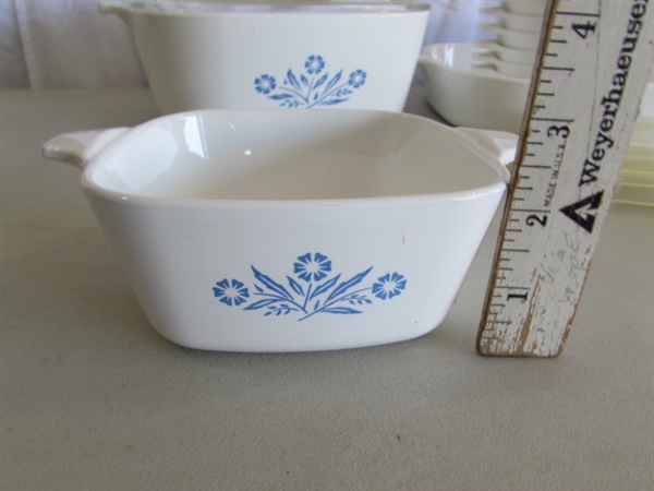 CORNING WARE CORNFLOWER BLUE BAKING & SERVING DISHES